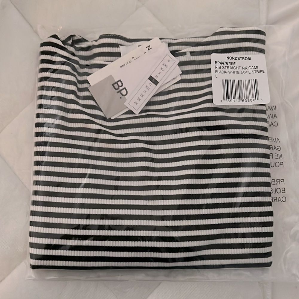 BP Stripped Rib Crop Camisole - Picture 6 of 7